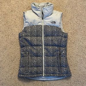 North Face XS Grey Puffer Vest, Like New